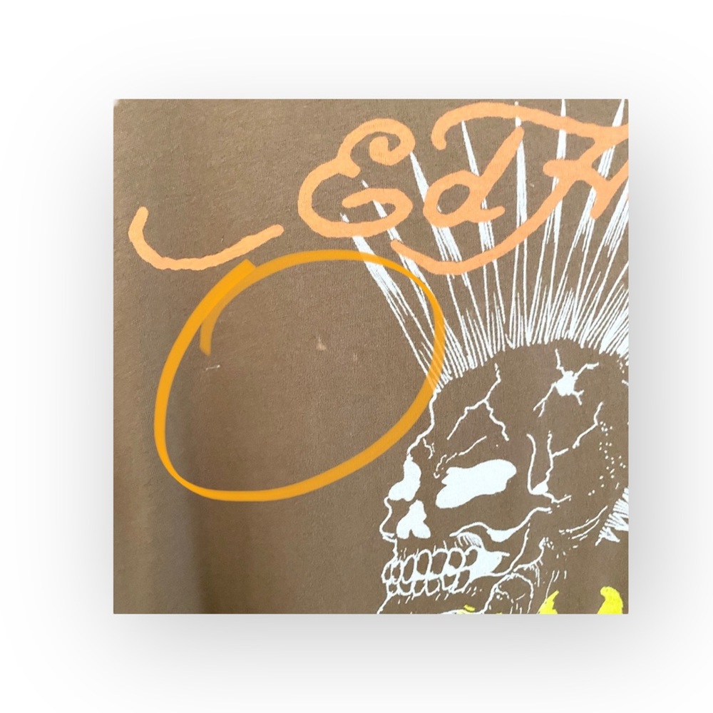 new Ed Hardy 𖦹 Punks Not Dead Barefoot Beach T Shirt Dress 𖦹 Cocoa Brown 𖦹 L - Picture 12 of 16